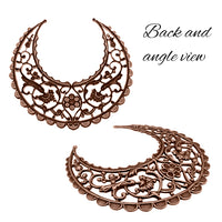 Crescent Hoop - Large - Antiqued Copper