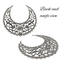 Crescent Hoop - Large - Antiqued Silver