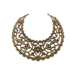 Medium Crescent Hoop - Antiqued Brass