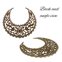 Medium Crescent Hoop - Antiqued Brass