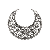 Medium Crescent Hoop - Antiqued Silver