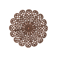 Dapt Daisy Flower Shaped Filigree with Independent Petals Antiqued Copper Ox