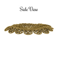 Dapt Daisy Flower Shaped Filigree with Independent Petals - Raw Brass