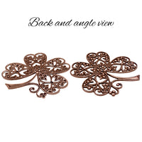 Filigree - Four Leaf Clover - Antiqued Copper