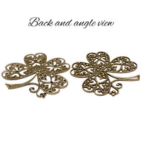 Filigree - Four Leaf Clover - Antiqued Brass