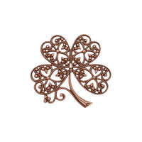 Filigree - Four Leaf Clover - Antiqued Copper