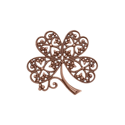 Filigree - Four Leaf Clover - Antiqued Copper