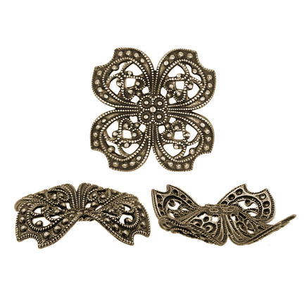 antiqued brass ox filigree with dapt petals