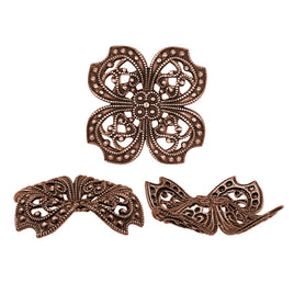 antiqued copper ox filigree with dapt petals