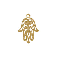 Filigree Hamsa Hand - Raw Brass