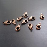 USA Finished Antiqued Copper Ox Lobster Claw Jewelry Clasps - 12x7mm