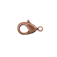 USA Finished Antiqued Copper Ox Lobster Claw Jewelry Clasps - 12x7mm