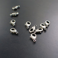 USA Finished Antiqued Silver Ox Lobster Claw Jewelry Clasps - 12x7mm