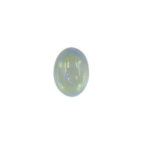 Handmade Czech Glass Cabochons Transparent Light Green with Blue Dragon's Breath Opal Effect 18x13mm Oval