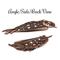 Owl Shaped Filigree Antique Copper-Plated Brass