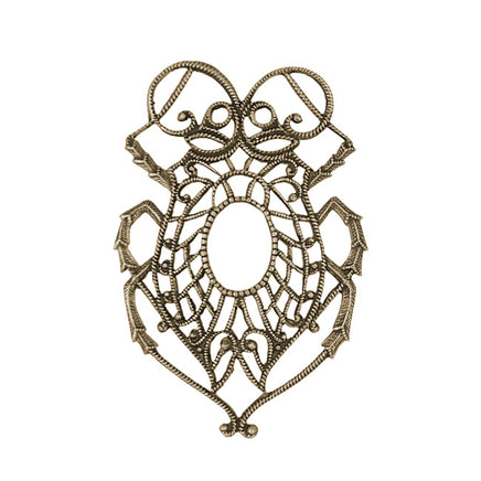 Rare Victorian style scarab beetle shaped filigree component