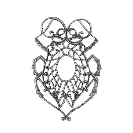 Rare Victorian style scarab beetle shaped filigree component