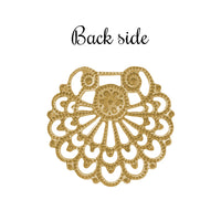 Fan Shell Shaped Filigree - Raw Brass