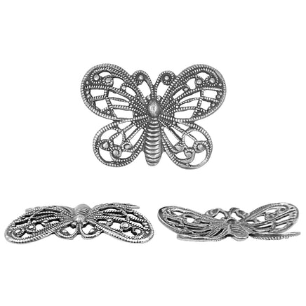 small butterfly filigree in antiqued silver