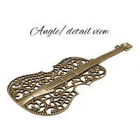 Violin Filigree - Antiqued Brass