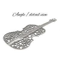 Violin Filigree - Antiqued Silver