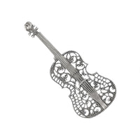 Violin Filigree - Antiqued Silver