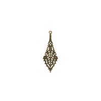 Extra small filigree pendant drop